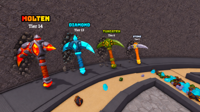 Pickaxe Tycoon — merge system